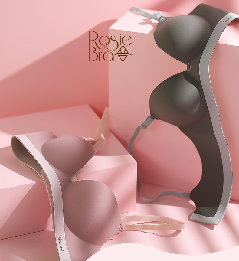 Áo Lót Nữ Đúc Su Không Gọng Nâng Ngực Chất Mịn Cao Cấp B453 - Rêu ghi - 34/75B