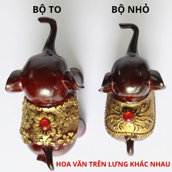 Bộ tượng gia đình voi hạnh phúc - Sản phẩm decor đẹp có 2 size - DES0006