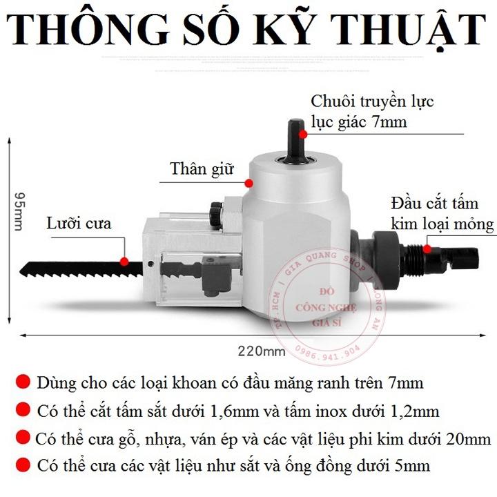 Bộ chuyển máy khoan thành cưa lọng