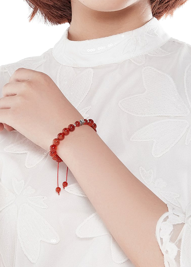 Vòng Tay Đá Mã Não Đỏ Mix Charm Ngọc Quý Gemstones VT24