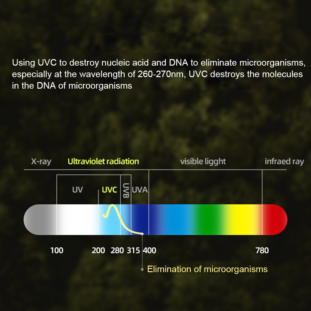 Đèn UV Tia cực tím diệt khuẩn cầm tay  có thể sạc lại Sử dụng trên ô tô nhỏ tại nhà