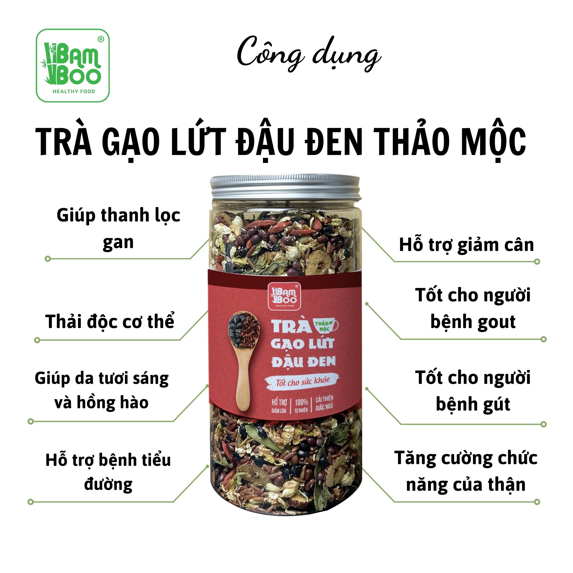 Trà gạo lứt đậu đen thảo mộc Bamboo (500g/350g) - Thanh nhiệt, mát gan, dưỡng nhan