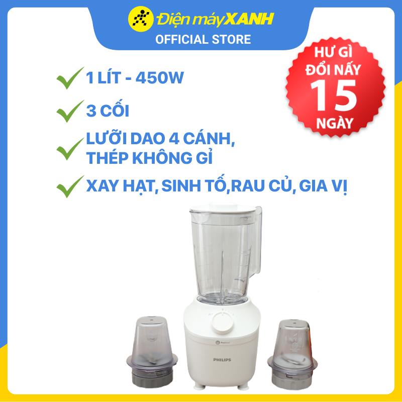 Máy xay sinh tố Philips HR2041/30 - 3 cối - Hàng chính hãng