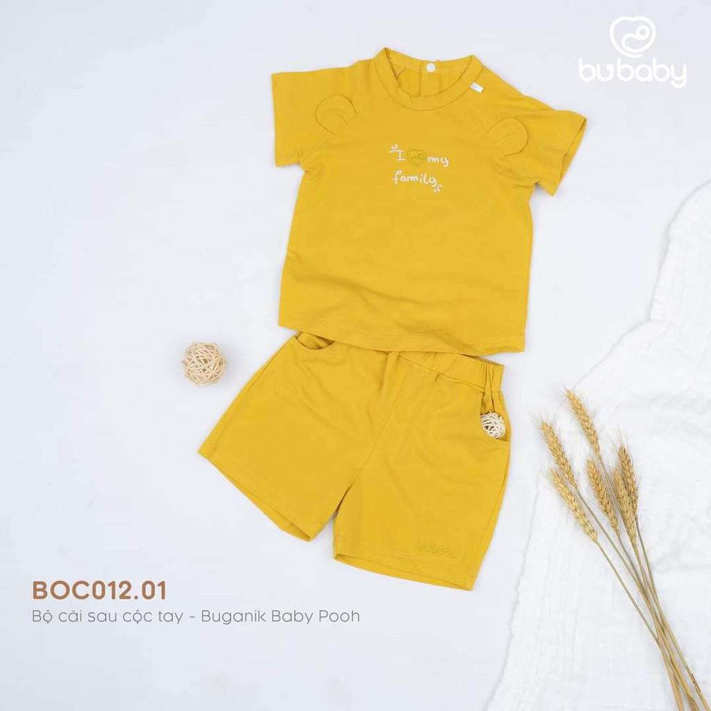 Bộ cộc tay Bu, Bubaby Buganik Baby Pooh 6m - 4Y - Cam