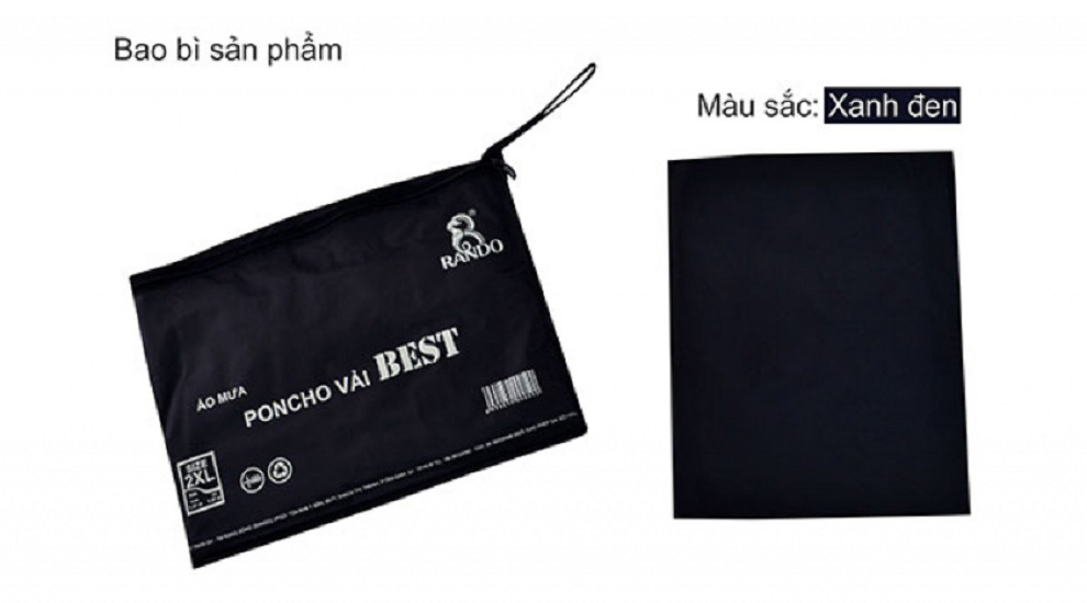 Áo mưa Poncho vải BEST Có Phản Quang RANDO