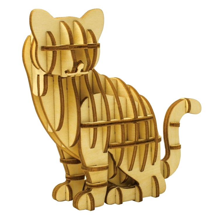 Lắp Ghép Gỗ 3D Trang Trí Con Mèo Ki-gu-mi