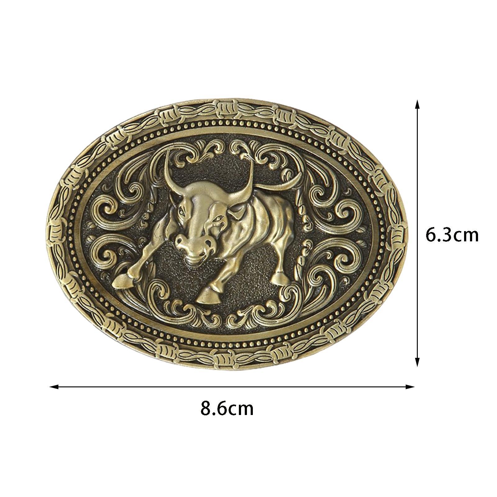 Men's Cowboy Belt Buckle Fashion Antique Engraved Animal Floral Alloy Novelty Buckles