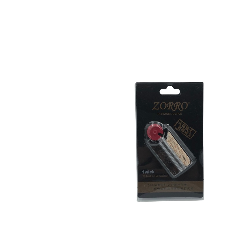 Combo Vỉ đá 7 viên+bấc Zorron dùng cho vỏ hộp quẹt bật lửa xăng đá