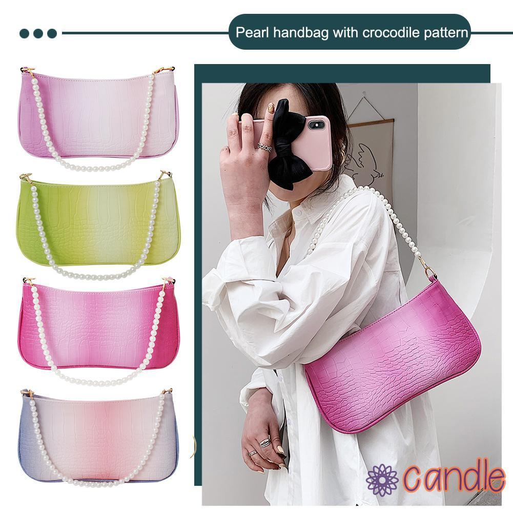 Túi Đeo Dưới Cánh Tay Giả Da Cá Sấu Màu Gradient