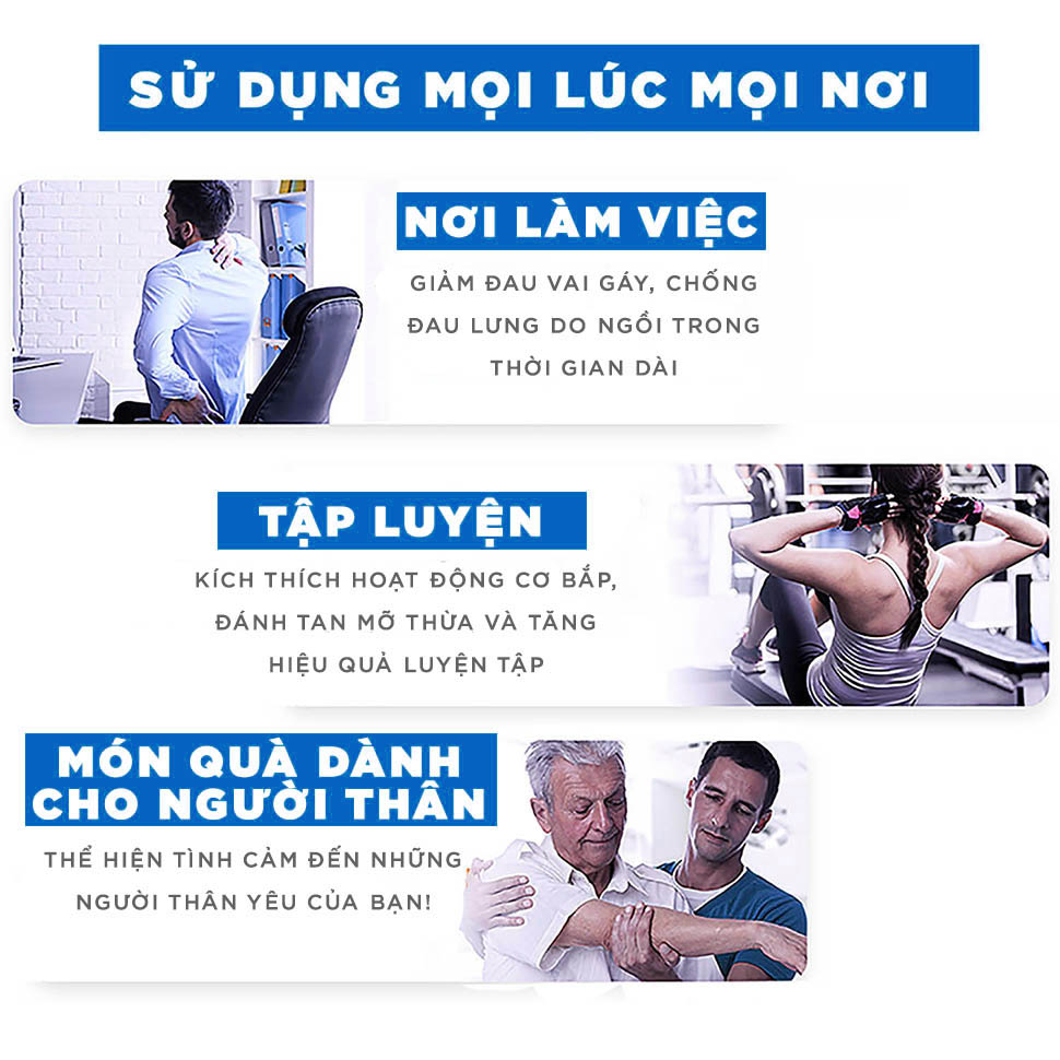 Máy Mát Xa Cổ Vai Gáy Công Nghệ Nhật Bản 7 Chế Độ Massage Toàn Thân