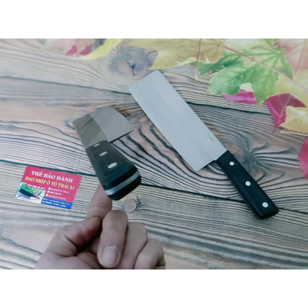 Dao phay chặt gà nakiri thép trắng không rỉ BẢO HÀNH 1 NĂM