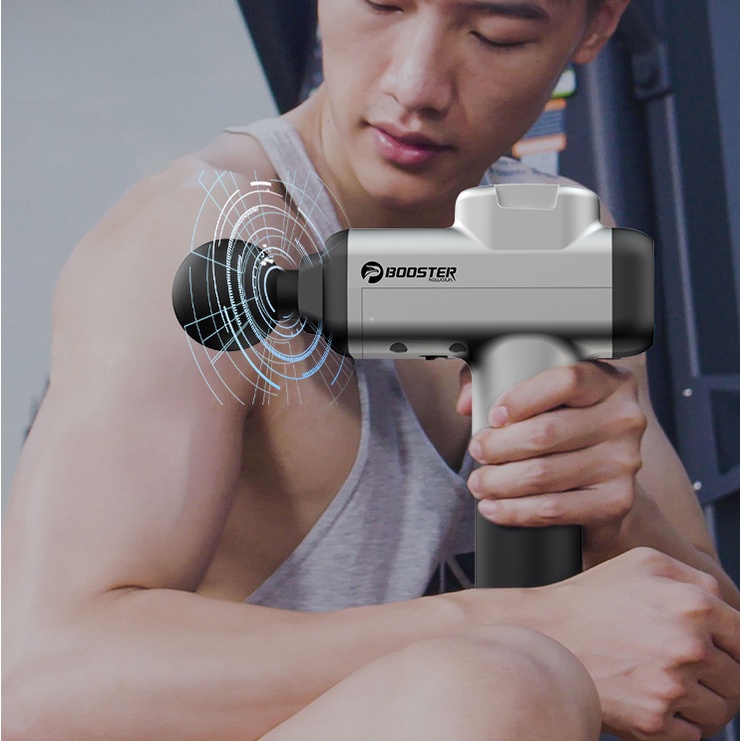 Máy Massage Gun Cầm Tay BOOSTER M2 - A Công Suất 135W, 6 Đầu Massage, 4 Tốc Độ