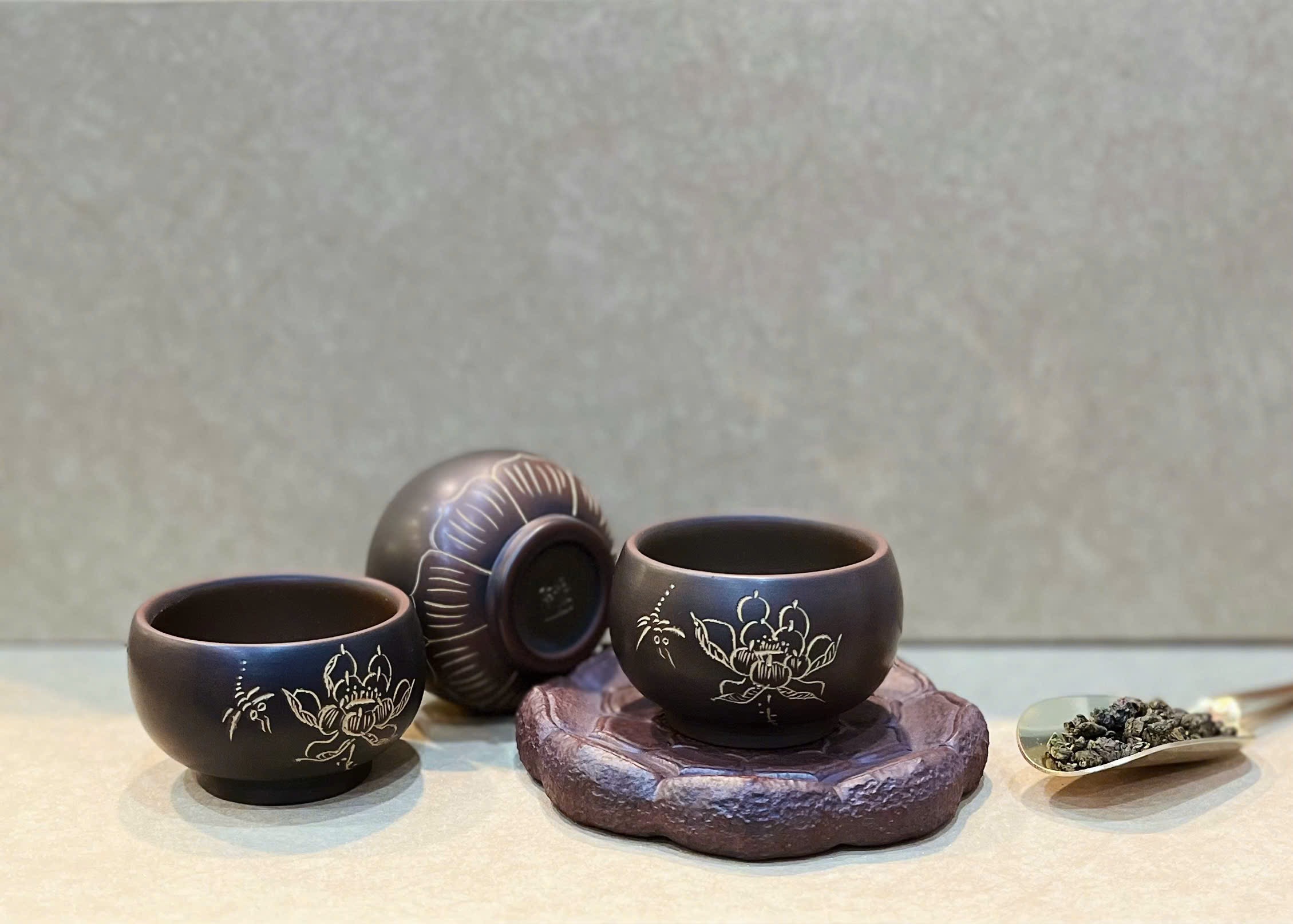 CHÉN GỐM NÊ HƯNG KHÂM CHÂU HỎA BIẾN - DUNG TÍCH 60ML - VIỆT LONG TRÀ