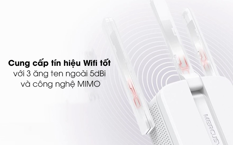 Bộ kích sóng wifi Mercusys MW300re 3 râu cực mạnh,Kich wifi,cục hút wifi,kích sóng wifi hàng  - Hàng Chính Hãng