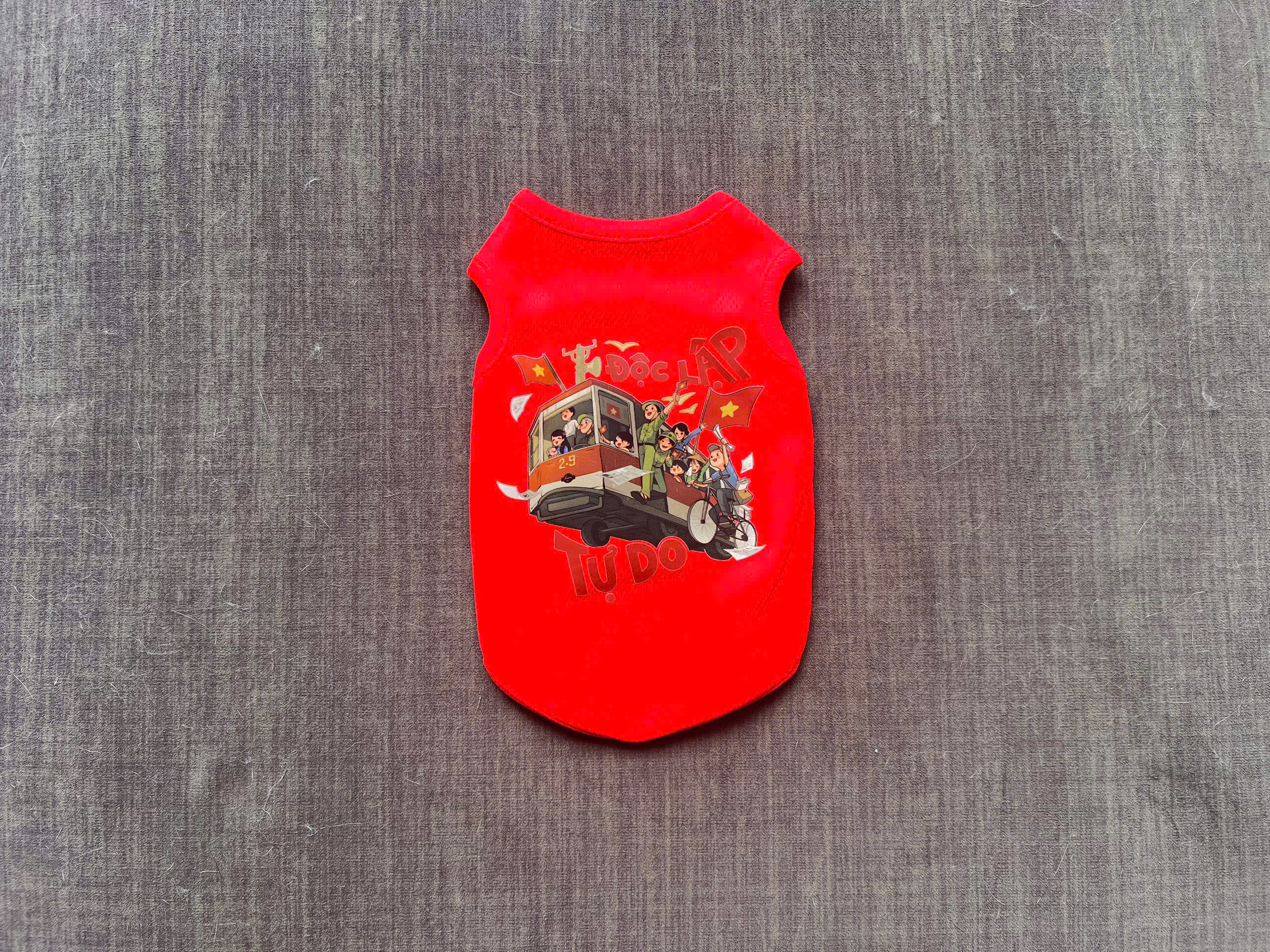 ÁO BA LỖ CỜ ĐỎ SAO VÀNG ĐỘC LẬP TỰ DO TỪ 0.5-28KG CHO THÚ CƯNG CHÓ MÈO