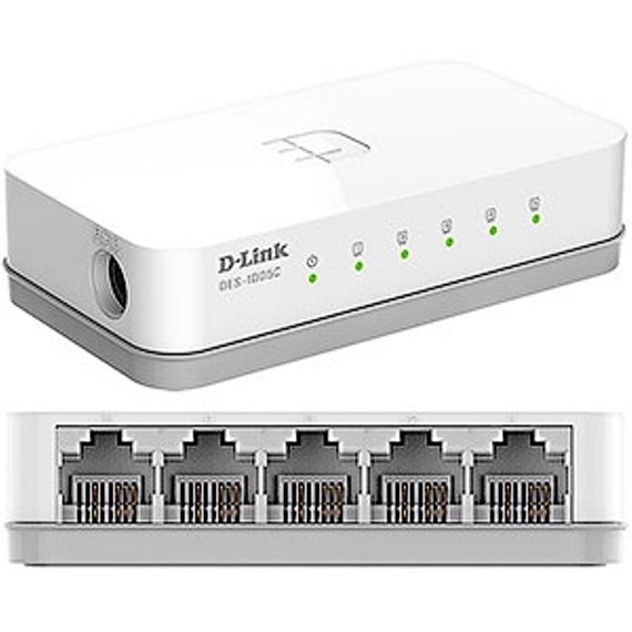 Switch Chia Mạng 5 Cổng Dlink DES-1005C 10/100Mbps-hàng chính hãng