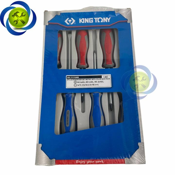 Bộ vít 6 chi tiết bake và dẹp Kingtony 31116MR