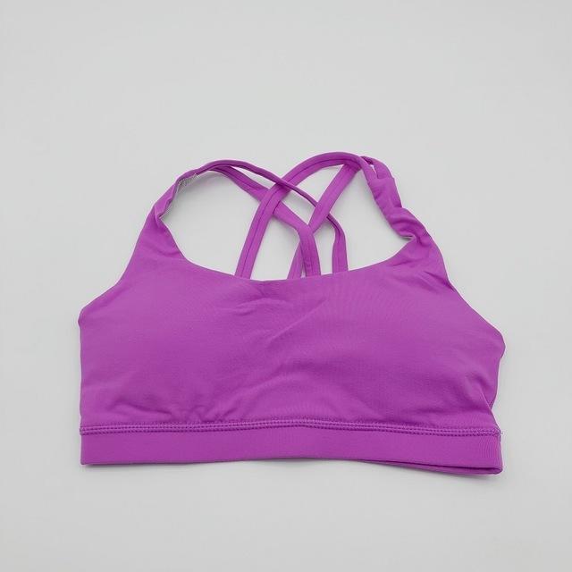 Lulu Chất Lượng Cao Tập Thể Hình Áo Bra Tập Gym Nữ Bể Bơ Mềm Chéo Lưng Tập Yoga Áo Thể Thao Tác Động Cao Áo Với miếng Lót Ngực