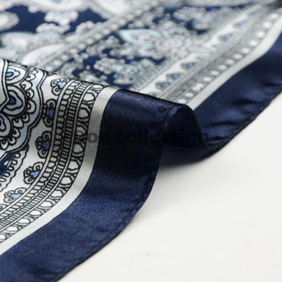 Khăn Bandana EXO Cao Cấp Họa Tiết Thổ Cẩm Chất Lụa Satin - 60x60cm - Mã B007