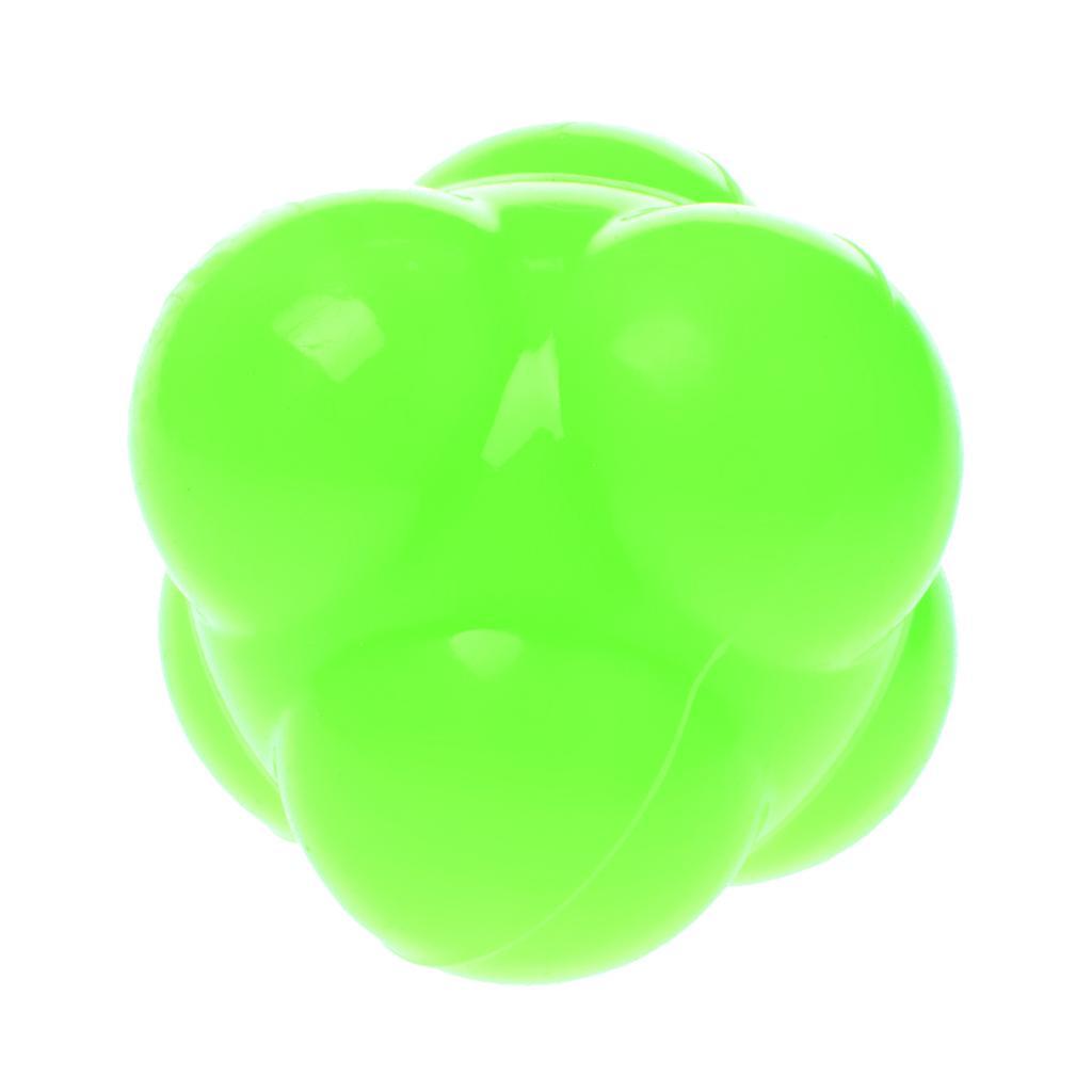 Six-Sided High-Bounce Reaction Ball, for Multi Sports Speed Agility Training Tool - Soft Toughness &amp; Premium - 3 Colors for Selectable