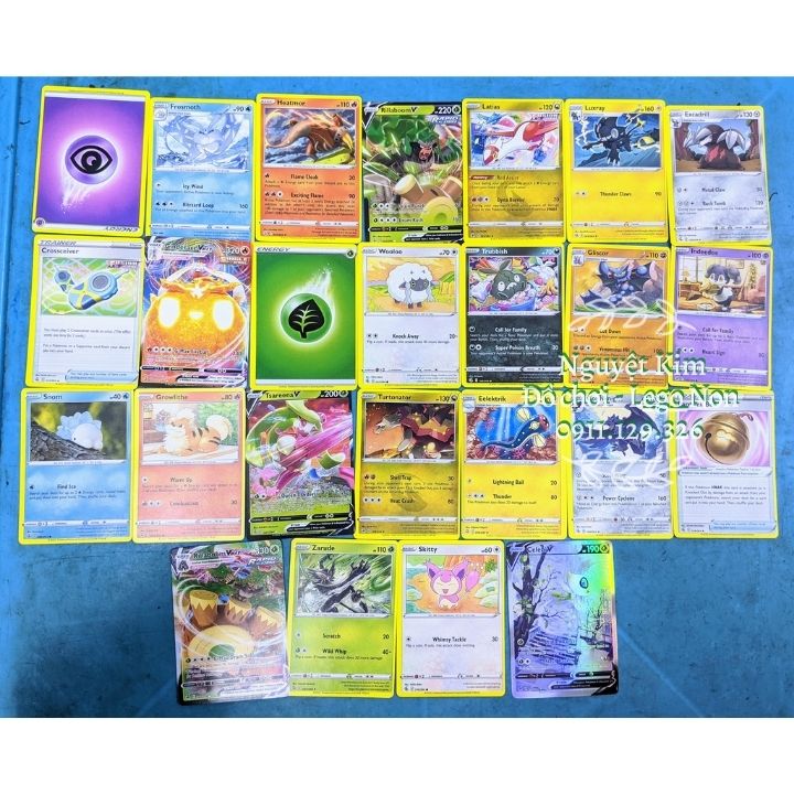 Combo 10 Hộp Thẻ Bài POKEMON Hộp Giấy ( 1 Hộp 25 Thẻ) Thẻ Thường Loại Đẹp