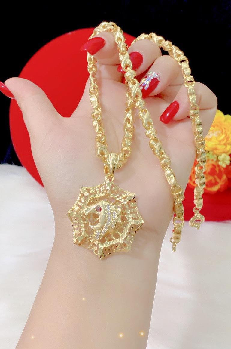 Dây chuyền nam mặt chim ưng mạ 24k cao cấp E573