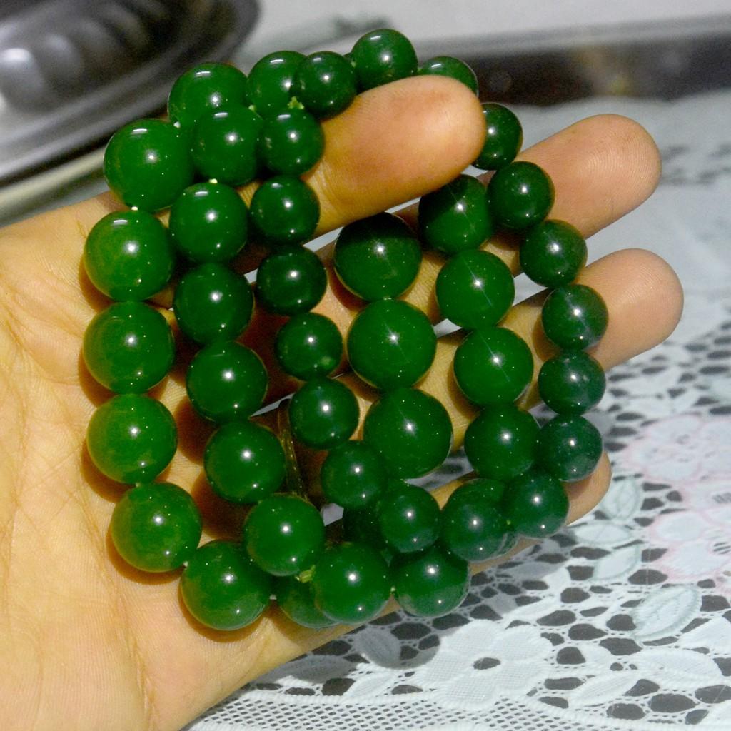Vòng tay chuỗi đá xanh-nhiều cỡ ly