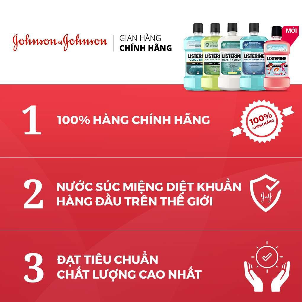 Bộ 2 chai Nước Súc Miệng Listerine Kids Mouthwash Dành Riêng Cho Trẻ Trên 6 Tuổi 250mlx2 - 101142092