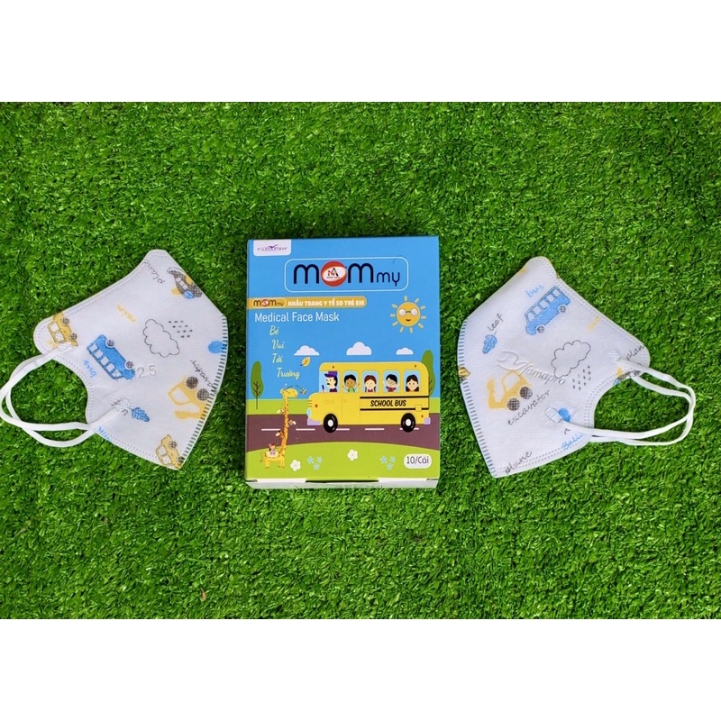 Hộp 10 Khẩu Trang Trẻ Em Monmy 5D