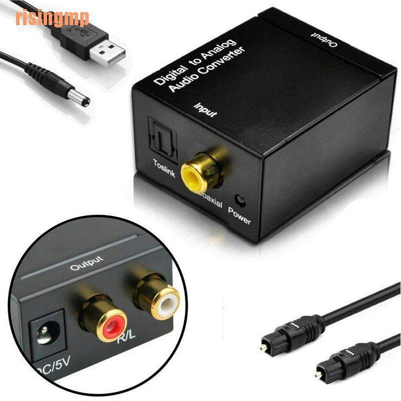 Bộ chuyển đổi âm thanh trục quang học kỹ thuật số sang Analog RCA L / R kèm dây cáp
