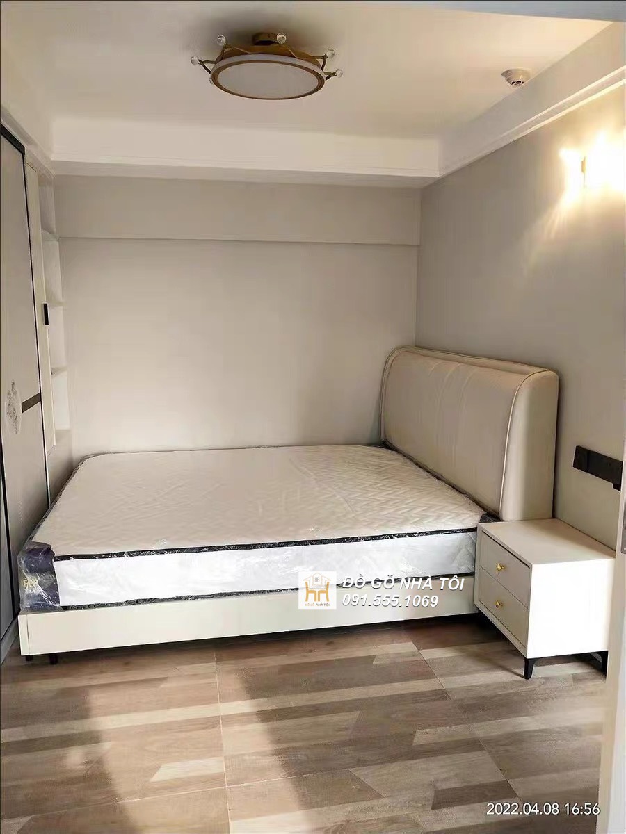 Giường Ngủ Đầu Bọc Nệm Hiện Đại Giá Rẻ Tphcm GNB03