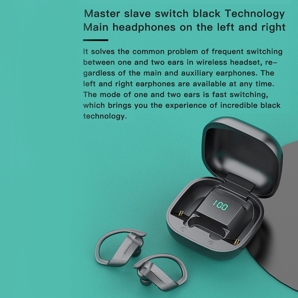 Tai Nghe Không Dây Nhét Tai 258 Với Móc Treo Tai BT 5.0 TWS Cho Chạy Bộ Thể Thao - Trắng