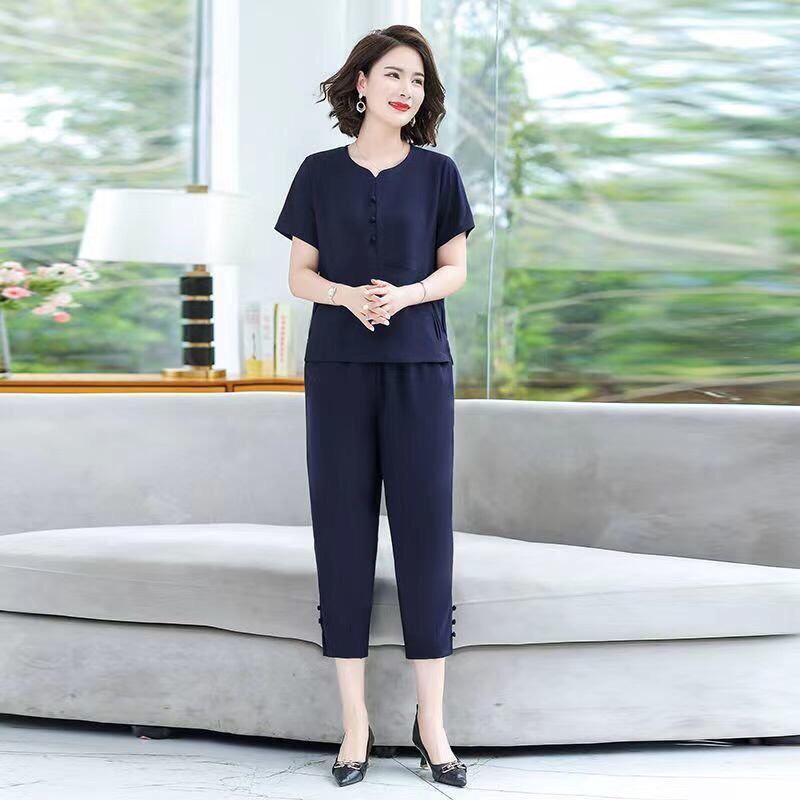 Đồ bộ trung niên nữ mặc nhà, quần áo trung niên cho mẹ, chất liệu mềm mát, thấm hút mồ hôi cực tốt, CÓ SIZE LỚN