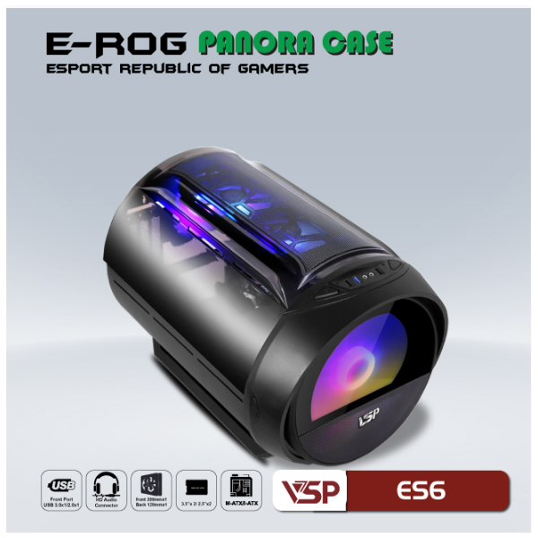 Vỏ Máy Tính Case VSP ES6 Đen – Hàng Chính Hãng
