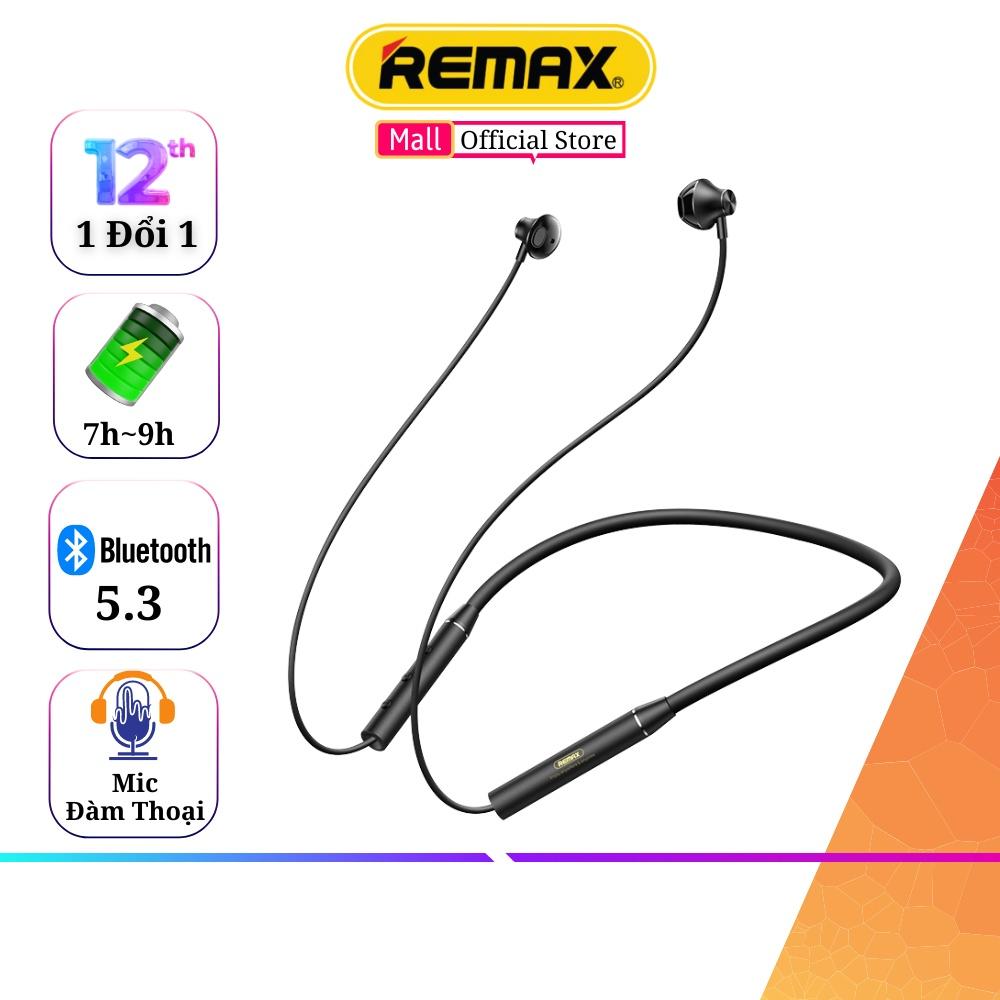 Tai nghe thể thao Bluetooth Chính Hãng Remax RB-S9 Màu ĐEN âm thanh chuẩn HIFI bass treble rõ ràng Hàng Chính Hãng Remax