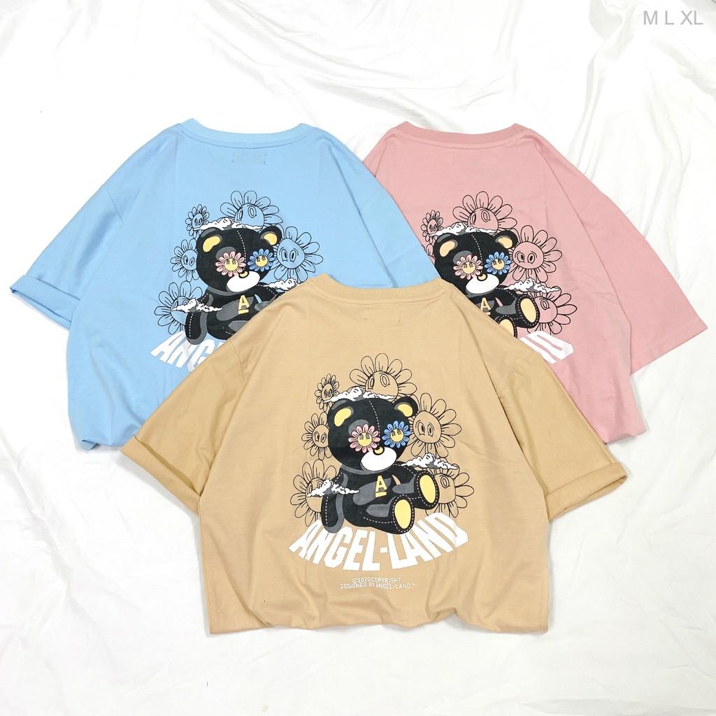 Áo Thun Tay Lỡ Form Rộng Unisex ANGEL-LAND HEAVEN Ulzzang Couple