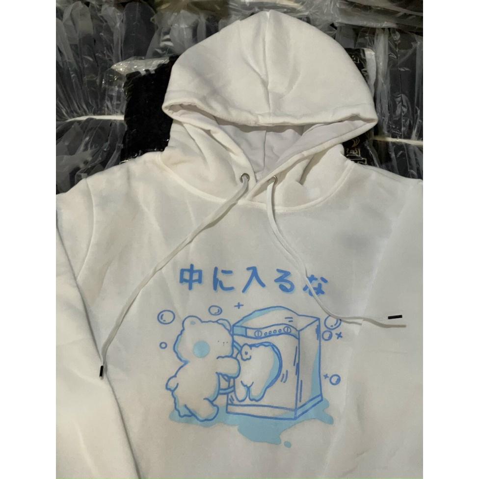 Áo Hoodie Nỉ Bông In Họa Tiết GẤU MilK Form Rộng Unisex Nam Nữ Ulzzang KUN