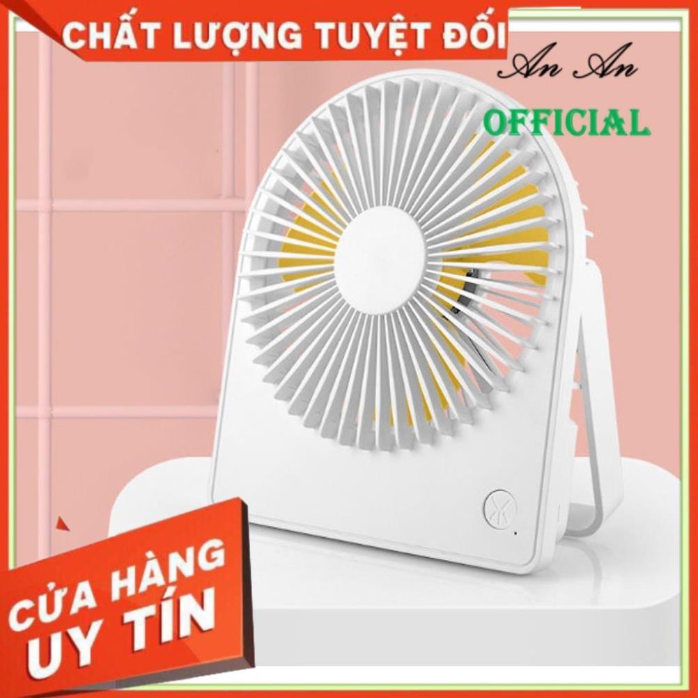 Quạt tích điện văn phòng 1518 pin 1200mAh, có giá đỡ để bàn tiện lợi, có đèn sáng ban đêm