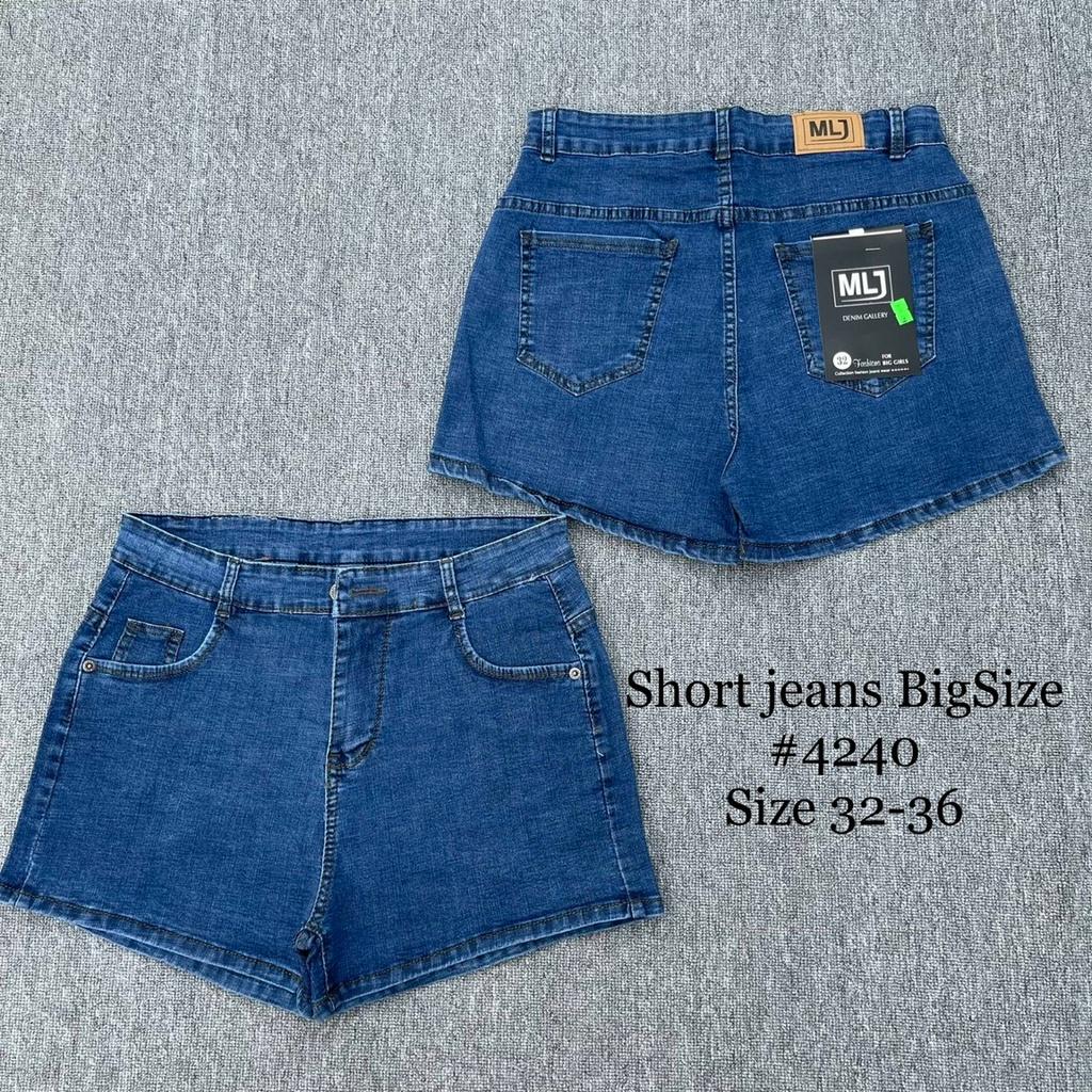 Quần Sọt Jean Nữ Vải Co Giãn Mẫu Trơn Hàng Bigsize Dành Cho Bạn Gái Từ 60-85kg