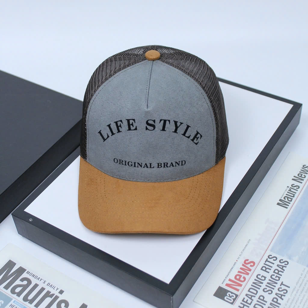 Nón kết, mũ lưỡi trai Trucker Lifestyle vải kaki phối lưới form chuẩn thời trang cao cấp