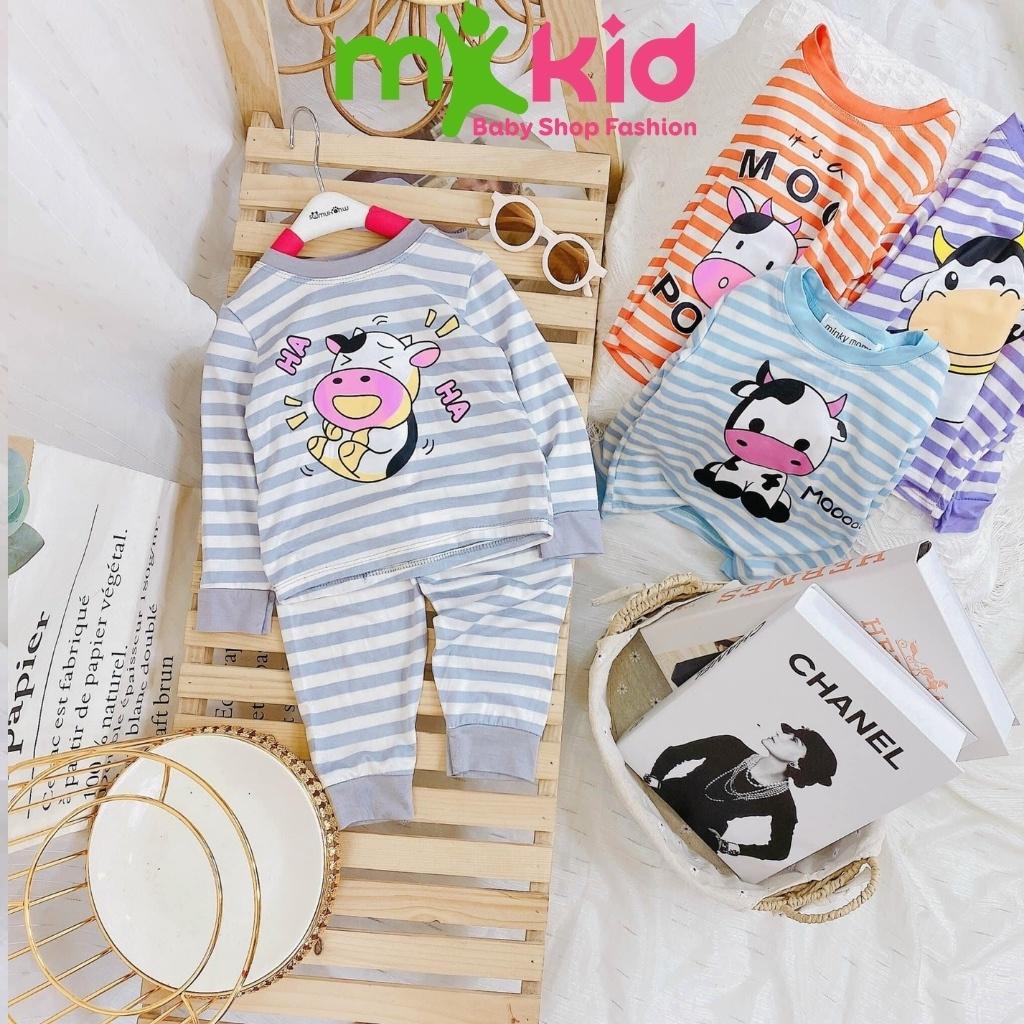 Bộ Thu Đông Dài Tay Cho Bé Bộ Cotton Dài Tay Minky Mom Cho Bé Trai Bé Gái Với Họa Tiết Siêu Dễ Thương .