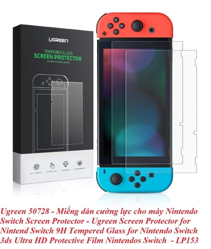 Ugreen UG50728LP153TK hộp 2 miếng Kính cường lực trong suốt cho máy game Nintendo độ cứng 9H cho máy game - HÀNG CHÍNH HÃNG