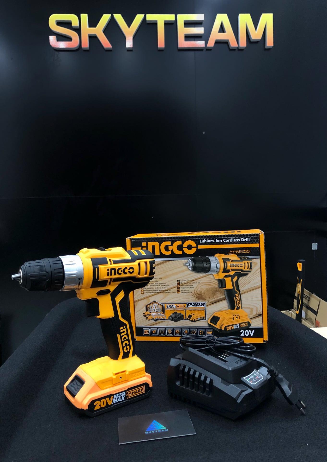 MÁY KHOAN PIN CHÍNH HÃNG 20V LITHIUM INGCO CDLI20024 - HÀNG CHÍNH HÃNG