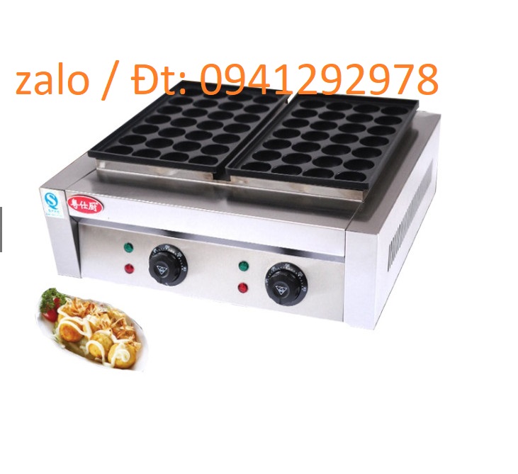 Máy làm bánh bạch tuộc takoyaki đôi 56 lỗ công nghiệp