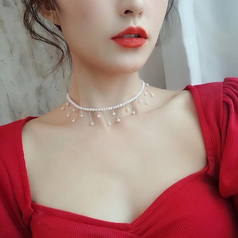 Vòng cổ nữ đính ngọc sang trọng quyến rũ