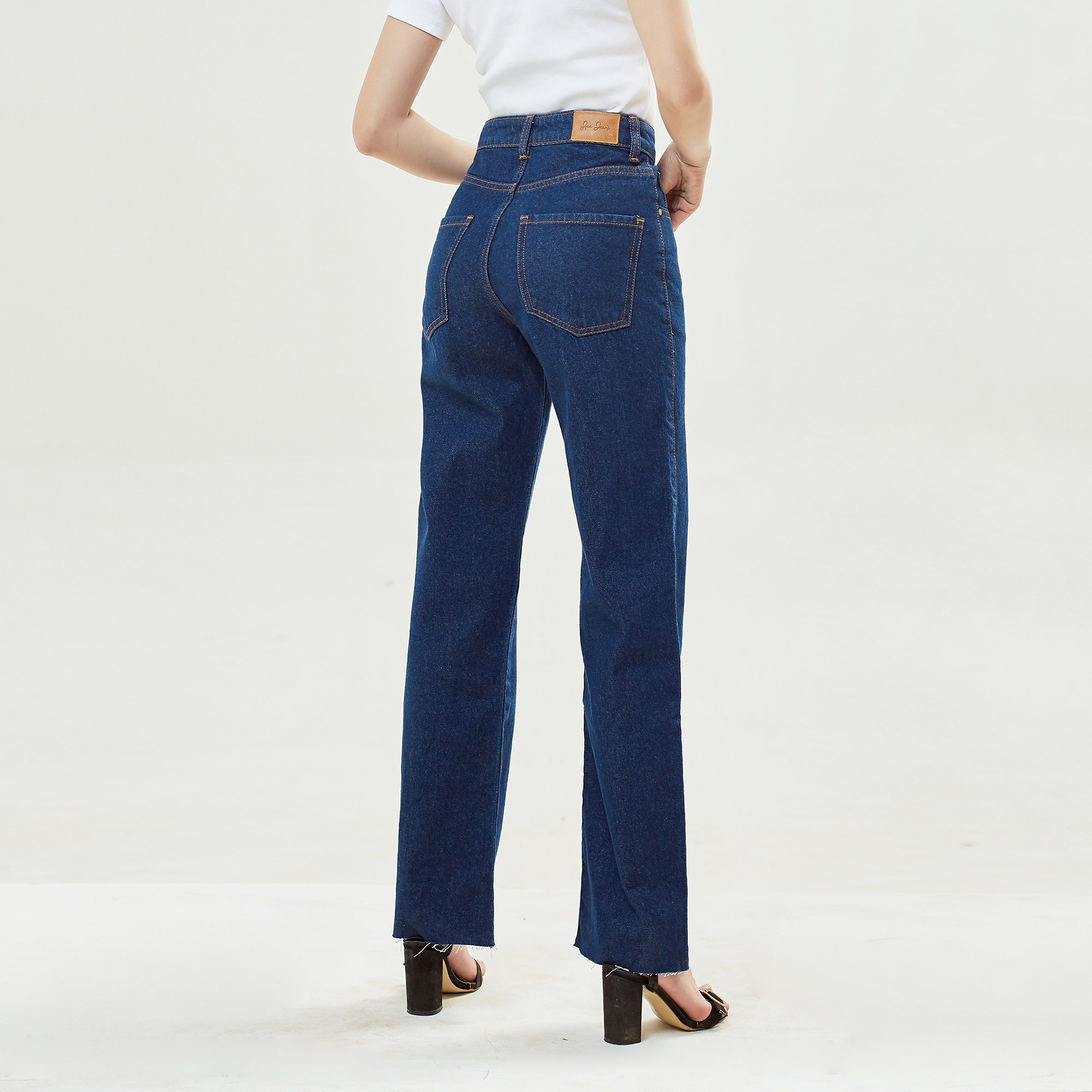 Quần Jean Nữ Ống Rộng Lưng Cao Aaa Jeans