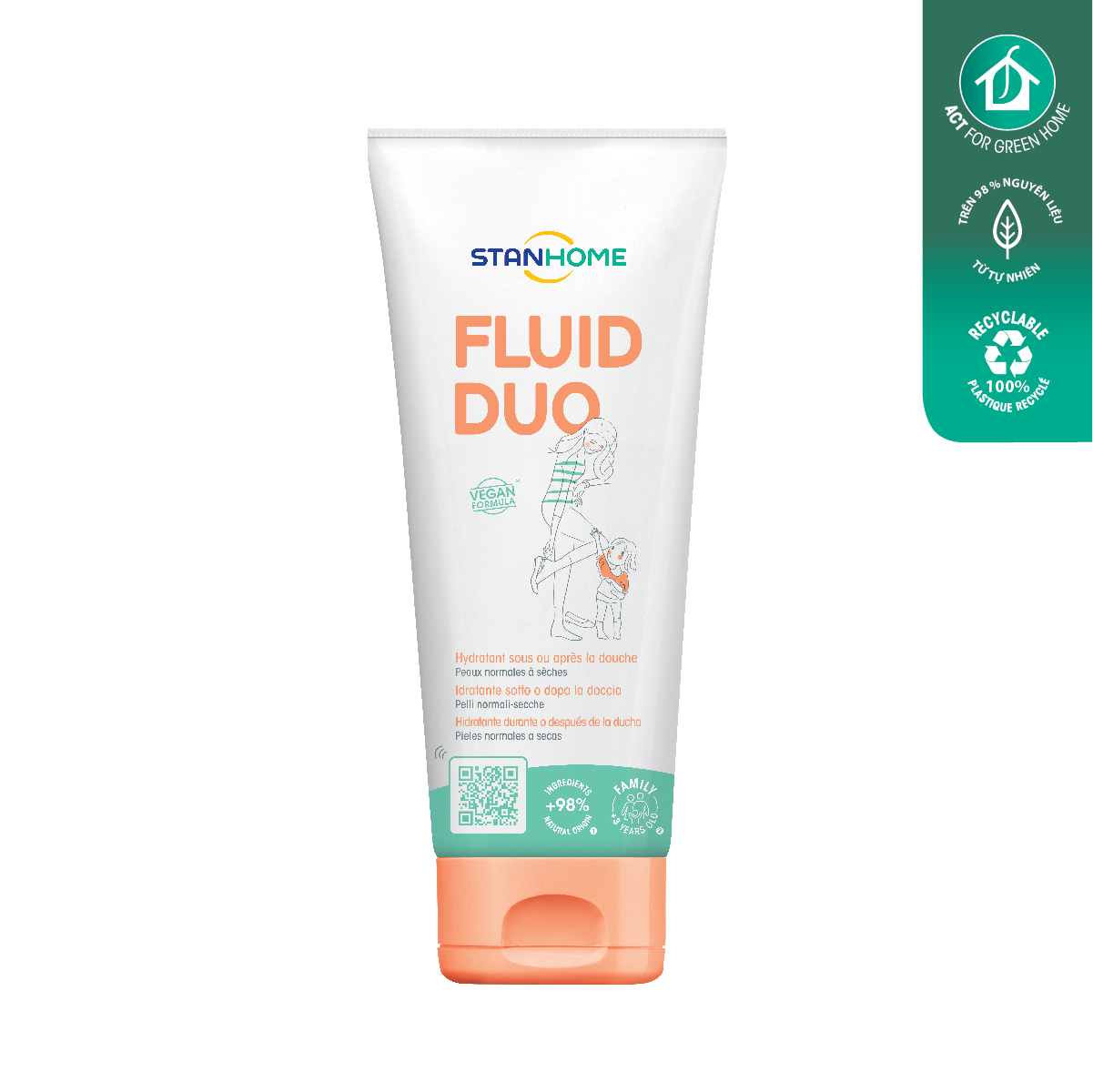 Kem dưỡng ẩm cho da khô, da nhạy cảm Stanhome FLuid Duo 250ml/tuýp