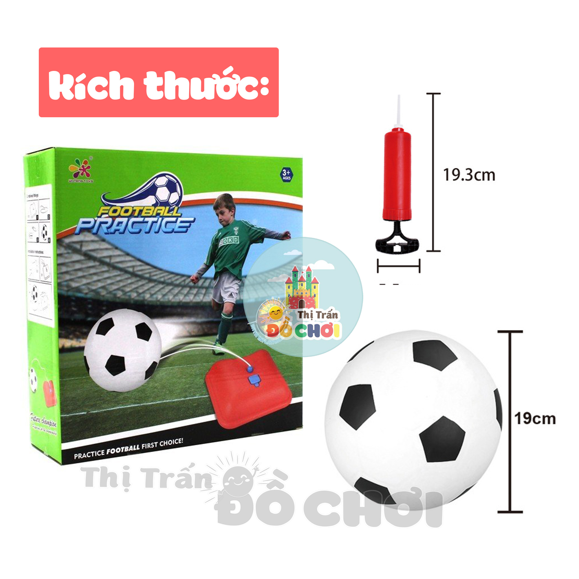 Đồ chơi cho bé trai - bóng đá phản xạ có dây cố định quả bóng giúp trẻ rèn luyện tay chân, tốt cho sức khỏe WT6610