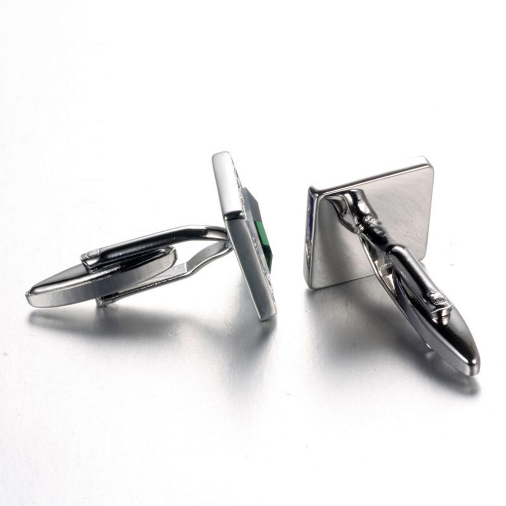 2pcs Mens French Shirt CuffLinks Crystal French Shirts Buttons Cuff Links