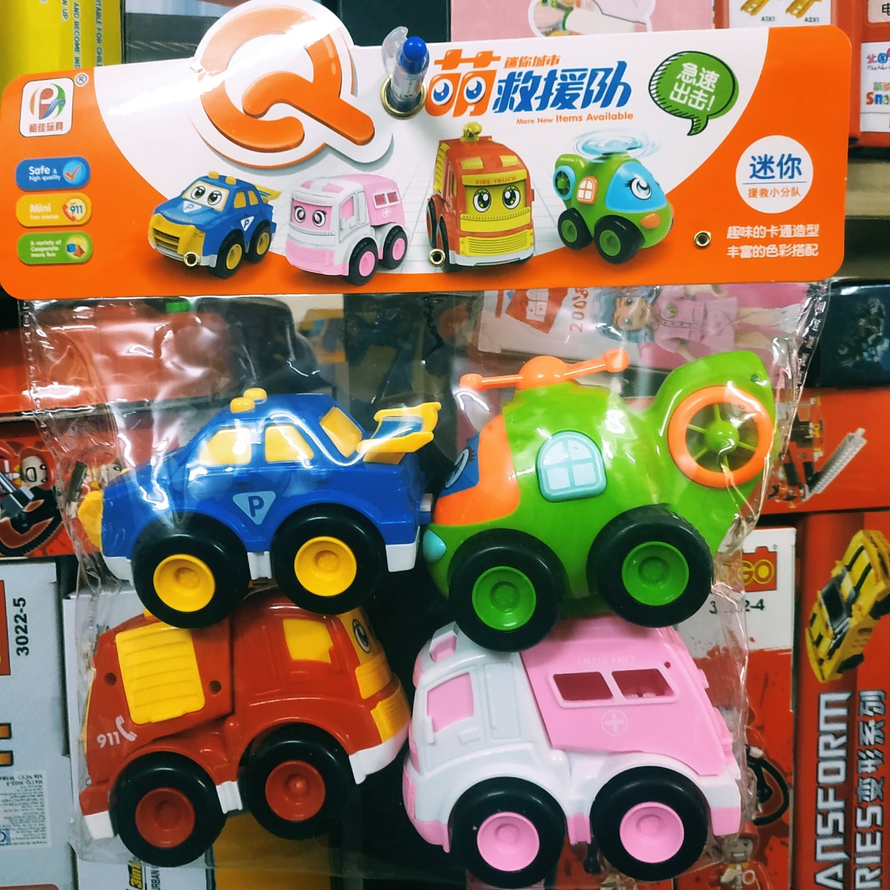 Set 4 Xe Bánh Đà Poli